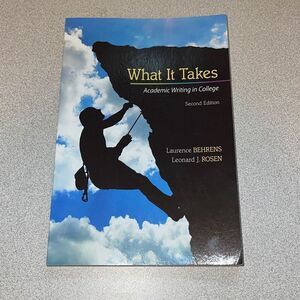 Pearson What it Takes‎ Academic Writing in College Second Edition Paperback